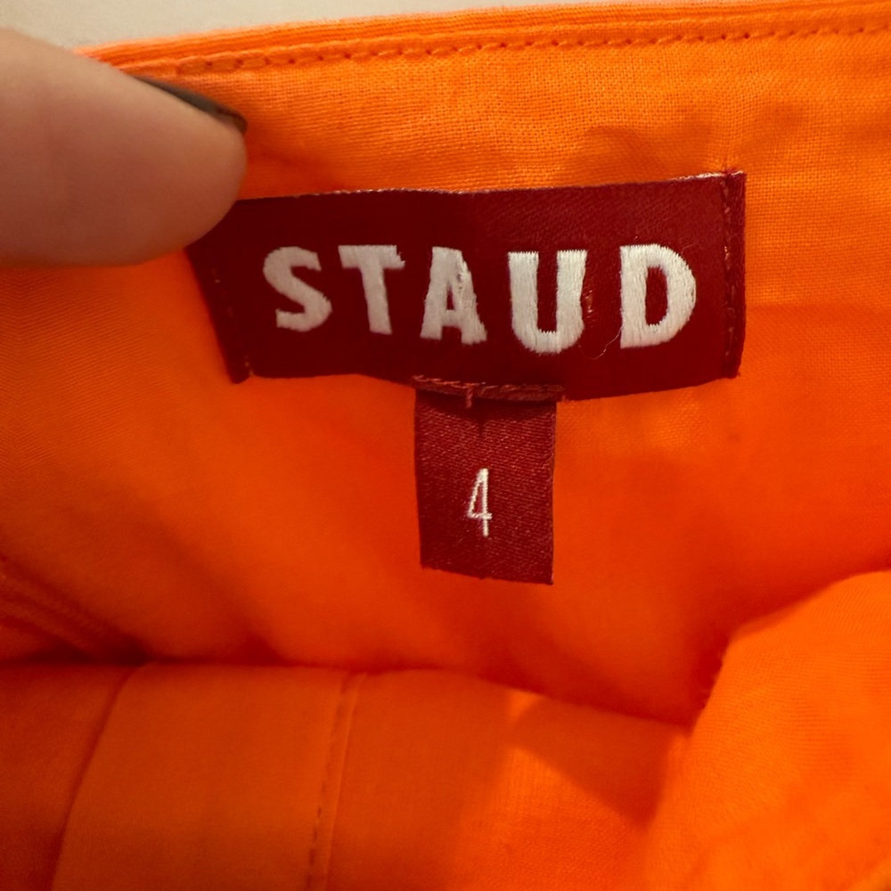 STAUD Vibrant Orange Dress